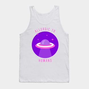 UFO don't like Humans Tank Top